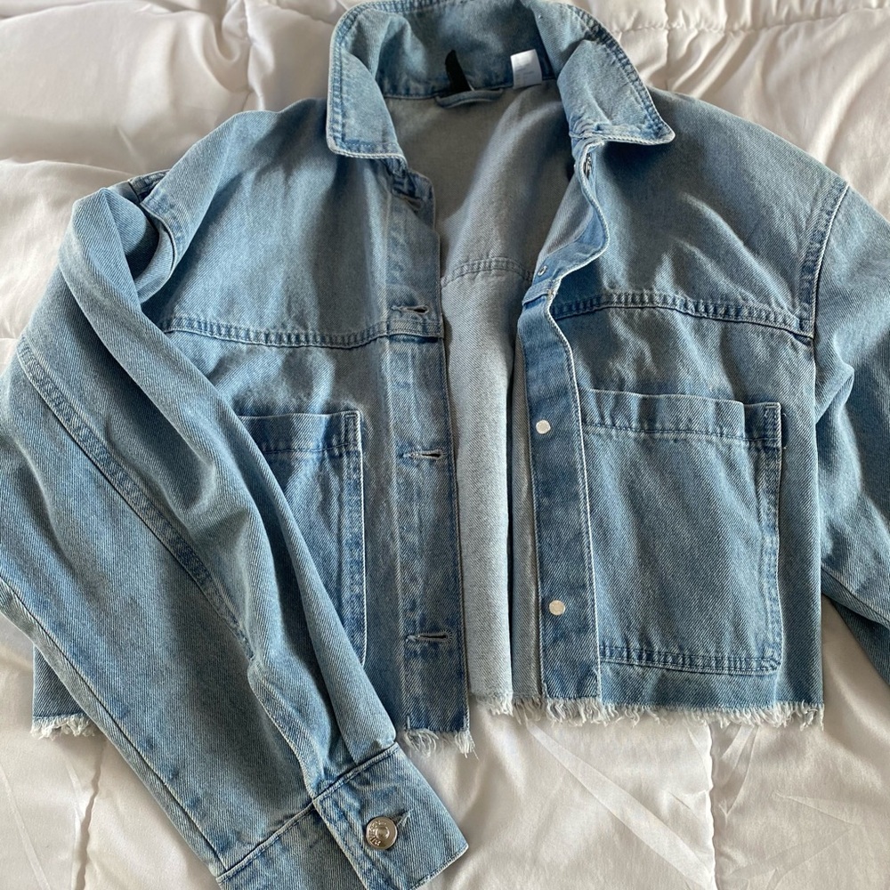 H&M cropped denim jacket